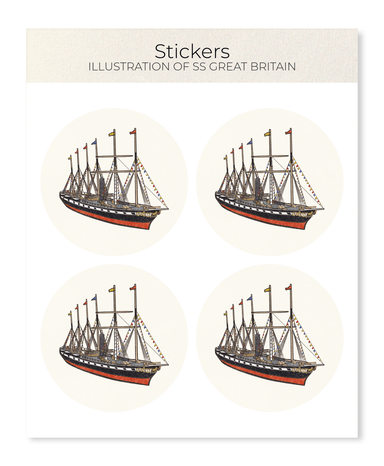 Ezen Designs - Illustration of SS Great Britain - Sticker Set