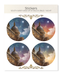 Ezen Designs - South West View of St Paul’s (1842) - Night - Sticker Set