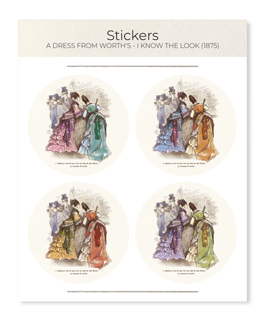 Ezen Designs - A dress from Worth's - I know the look (1875) - Sticker Set