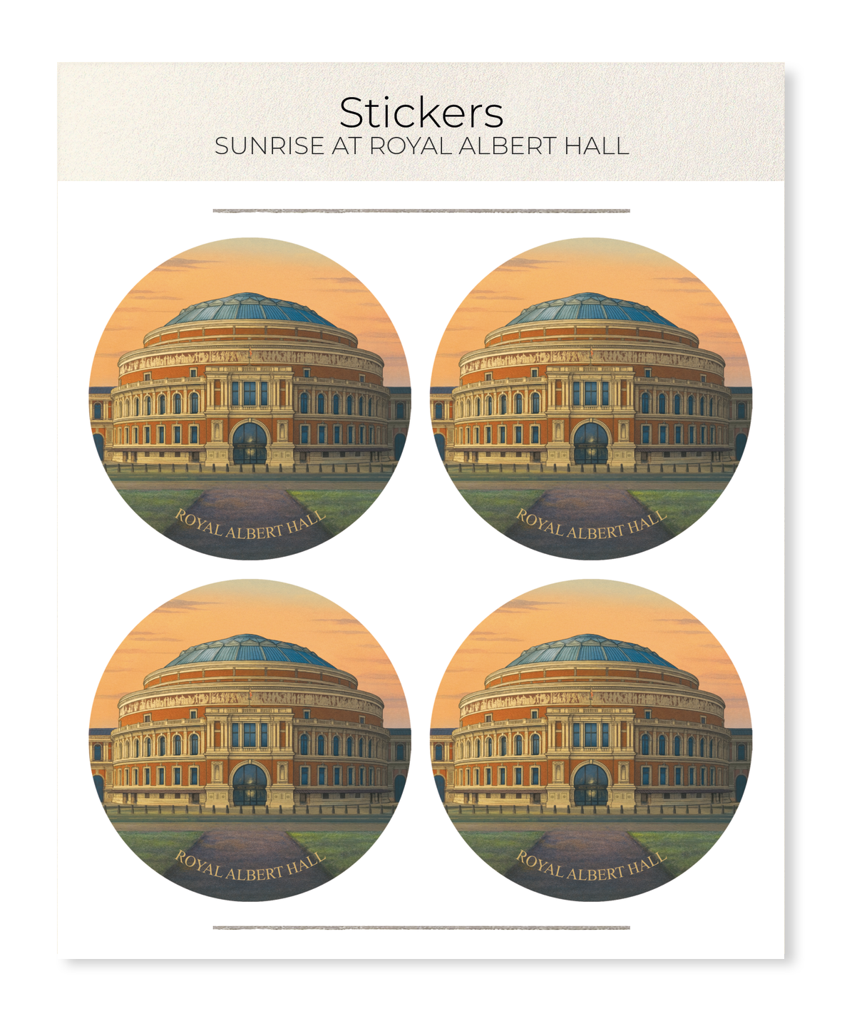 Ezen Designs - Sunrise at Royal Albert Hall - Sticker Set