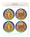 Ezen Designs - Front Cover of a Buddhist Manuscript - Sticker Set