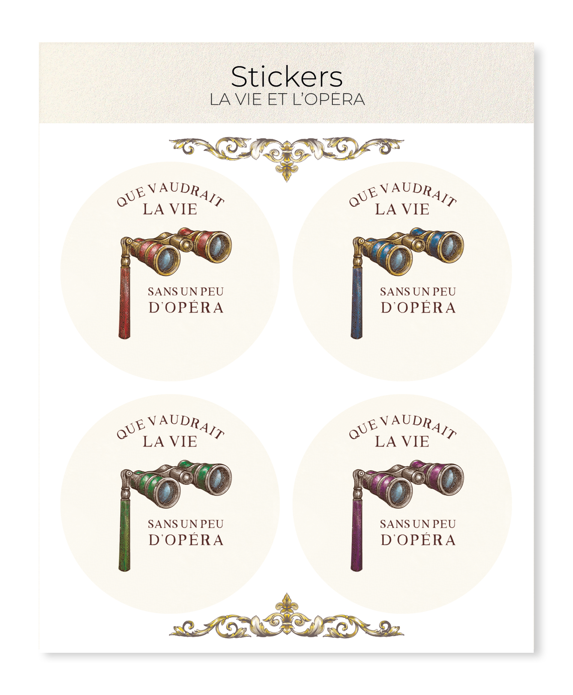 Ezen Designs - La vie et l’opéra - Sticker Set