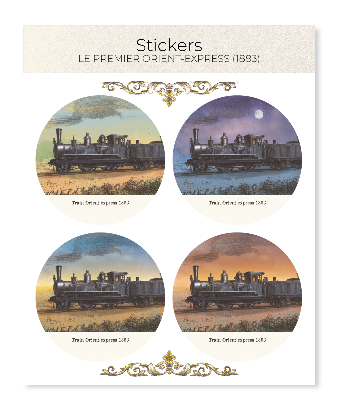 Ezen Designs - Le premier Orient-Express (1883) - Sticker Set