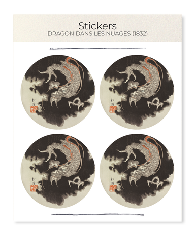 Ezen Designs - Dragon dans les nuages (1832) - Sticker Set