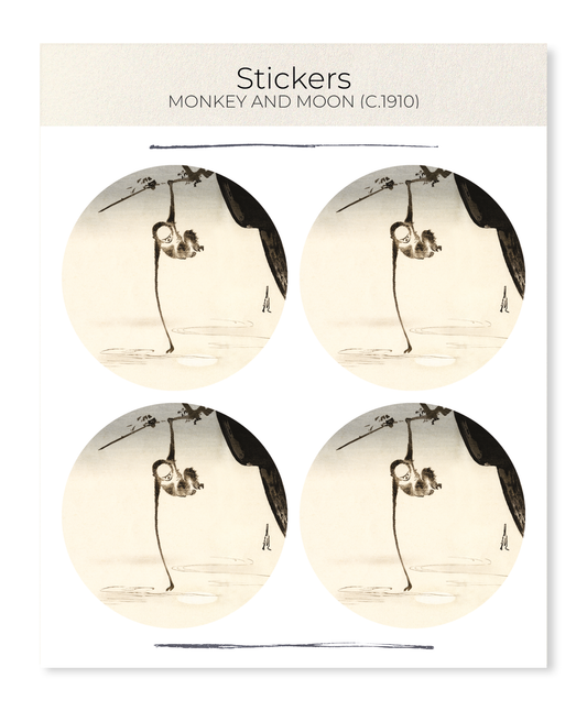 Ezen Designs - Monkey and moon (c.1910) - Sticker Set