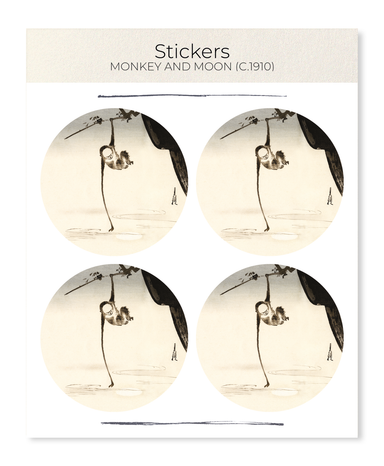 Ezen Designs - Monkey and moon (c.1910) - Sticker Set