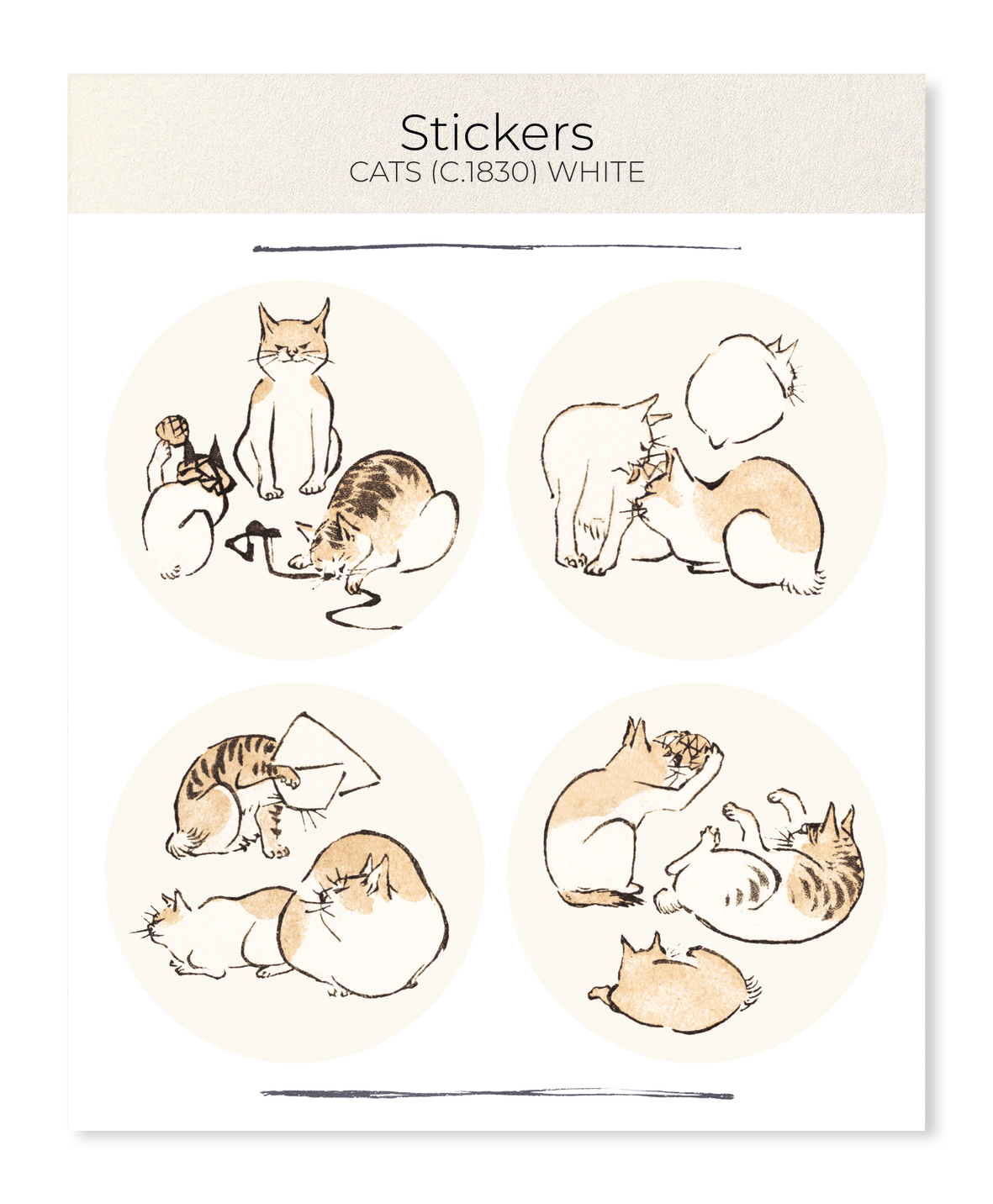 Ezen Designs - CATS (C.1830) WHITE - Sticker Set