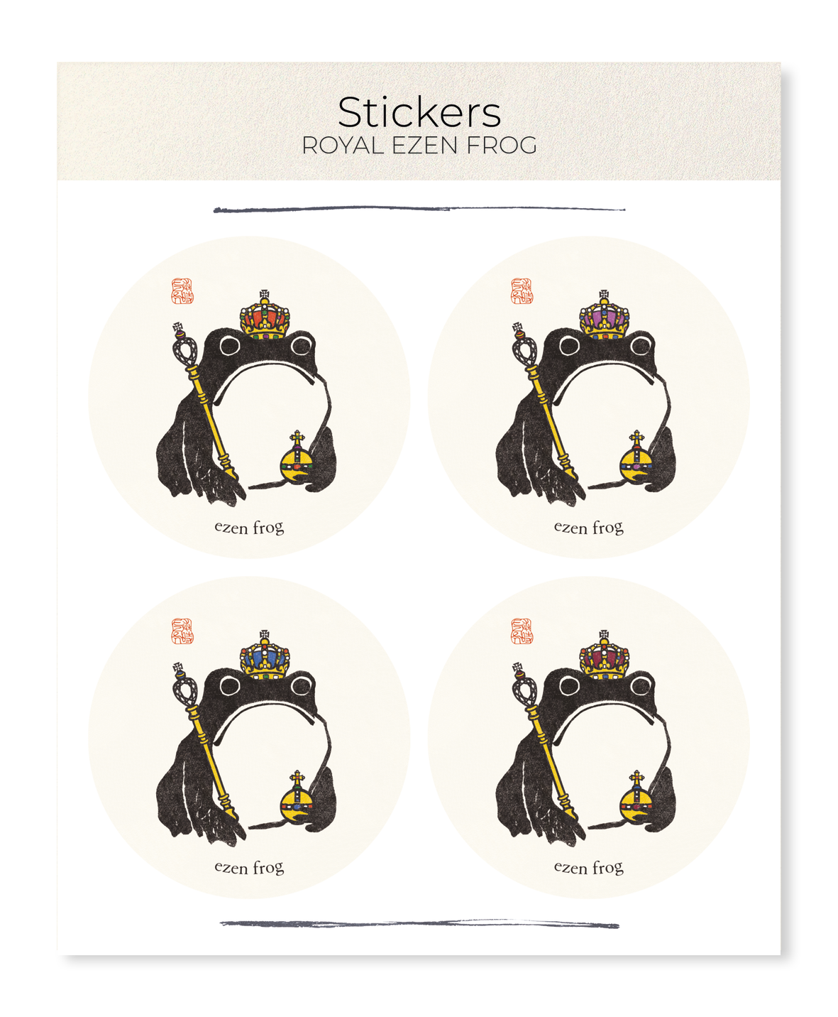 Ezen Designs - Royal Ezen Frog - Sticker Set