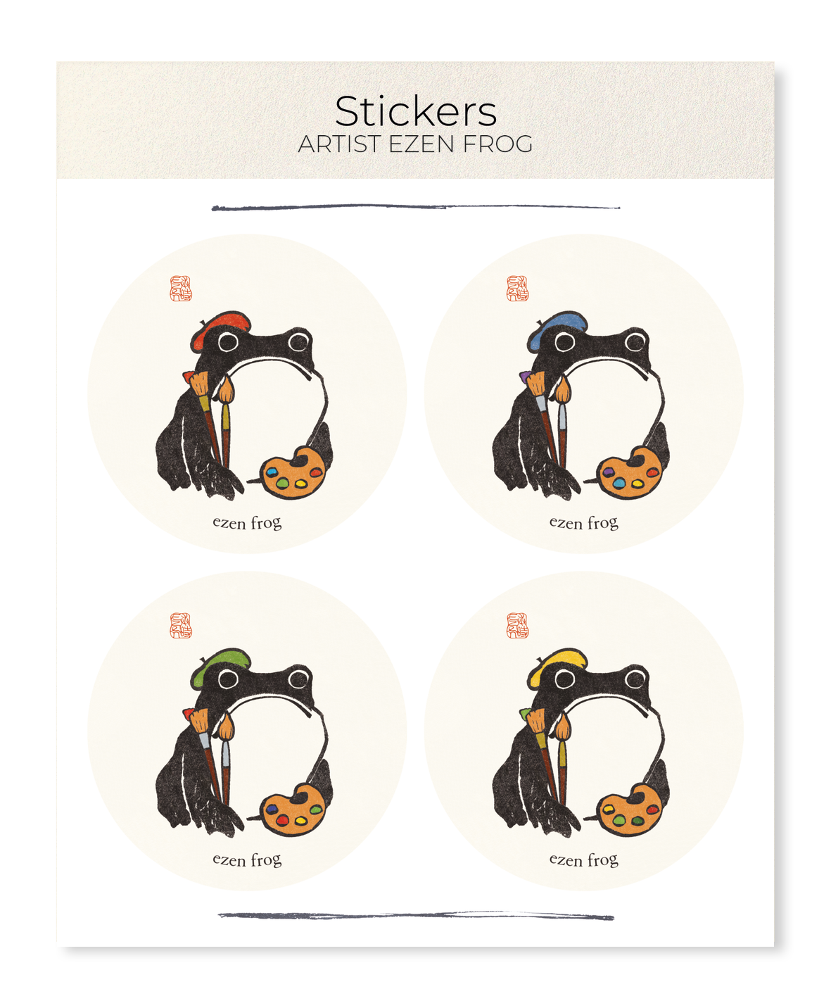 Ezen Designs - Artist Ezen Frog - Sticker Set
