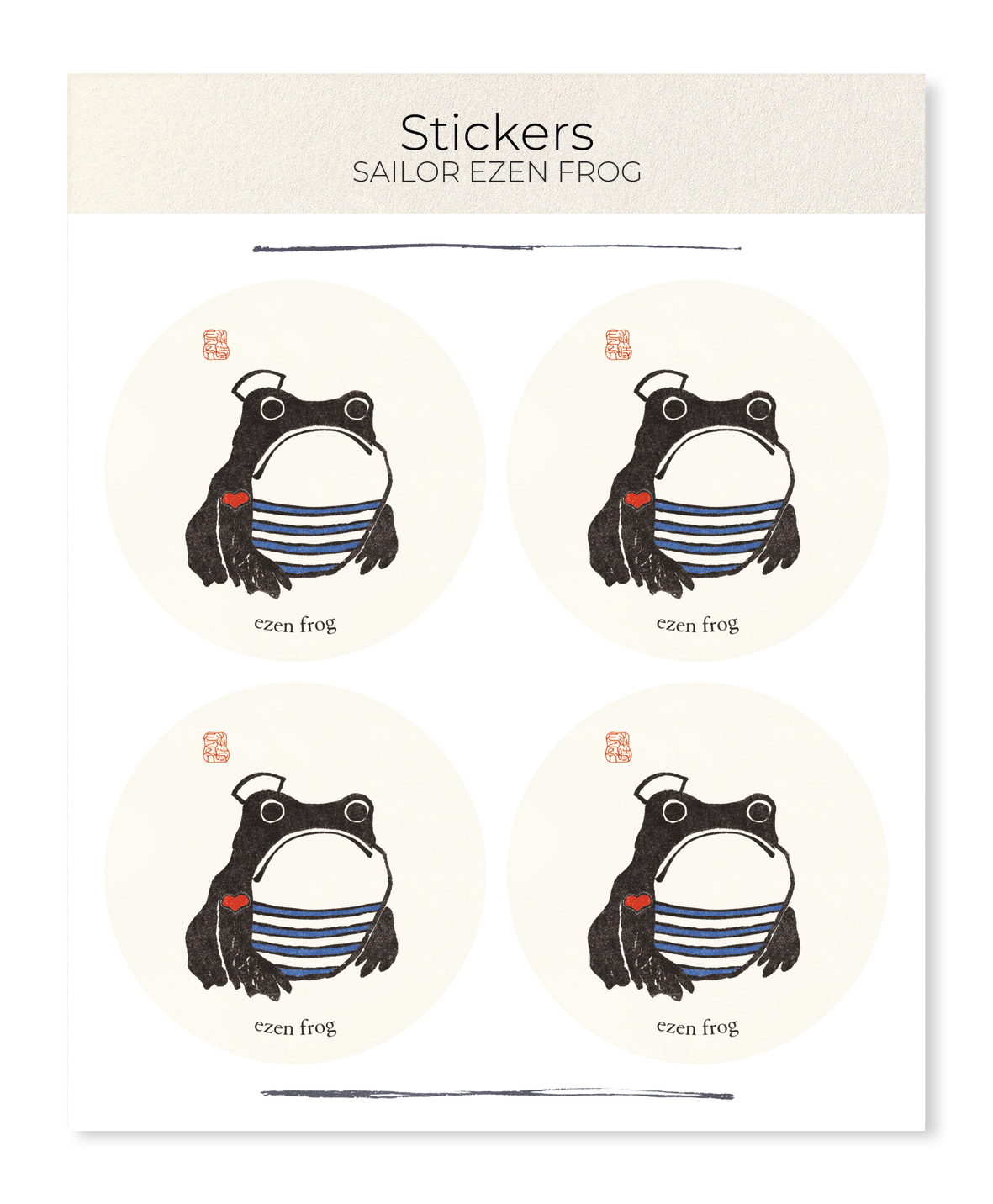 Ezen Designs - Sailor Ezen Frog - Sticker Set