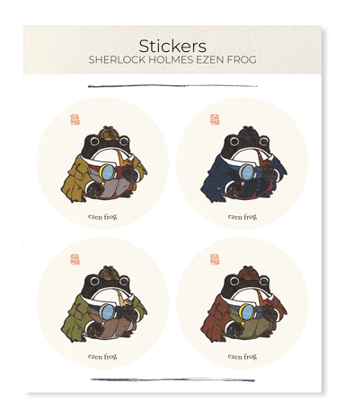 Ezen Designs - Sherlock Holmes Ezen Frog - Sticker Set