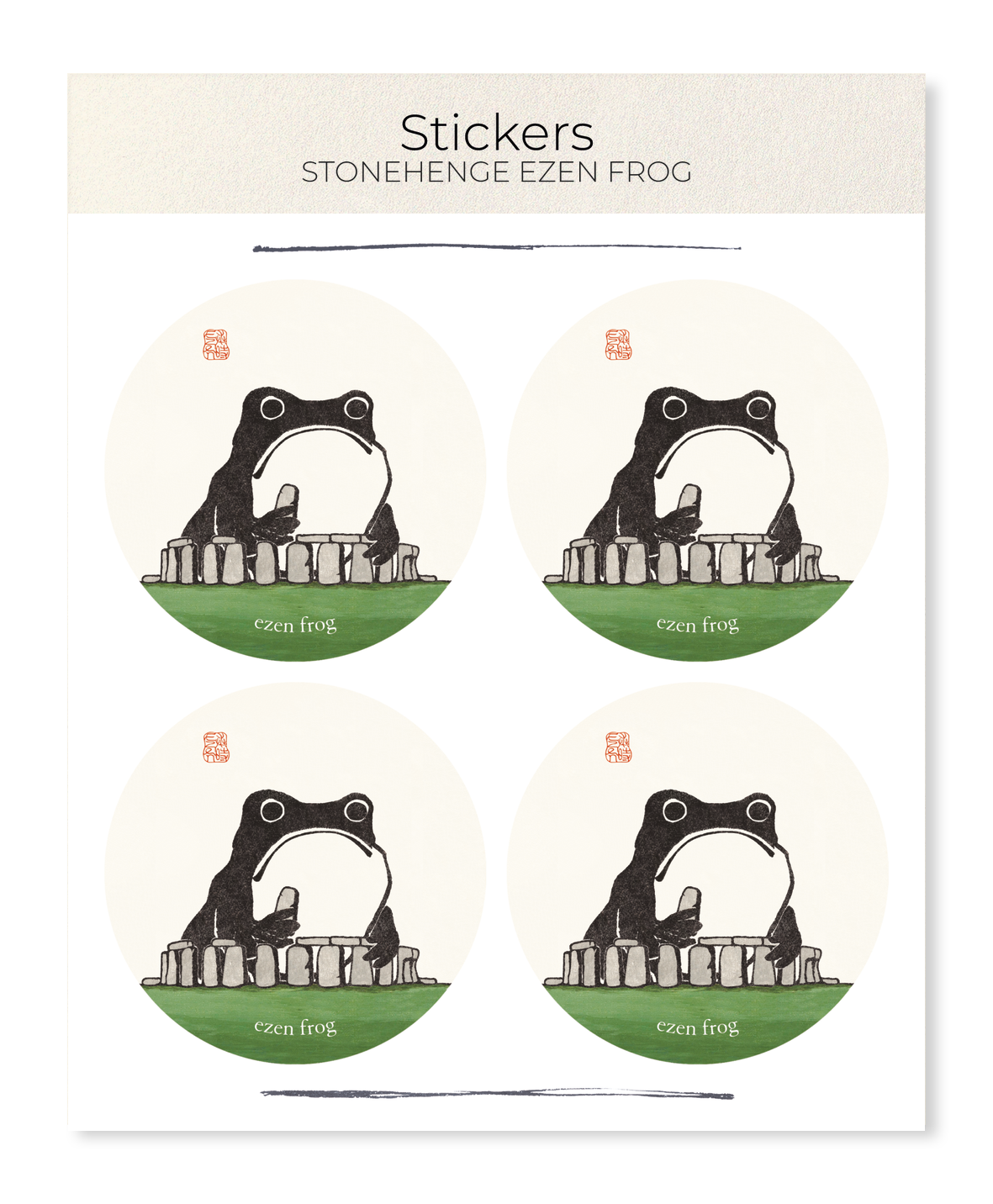 Ezen Designs - Stonehenge Ezen Frog - Sticker Set