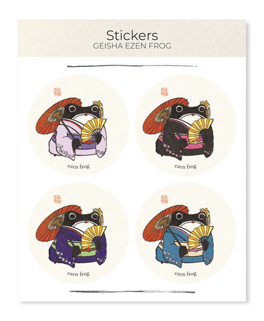 Ezen Designs - GEISHA EZEN FROG - Sticker Set