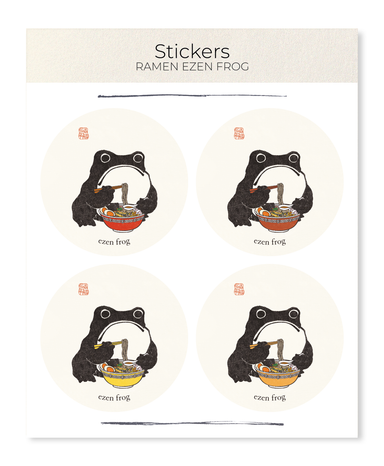 Ezen Designs - Ramen Ezen Frog - Sticker Set