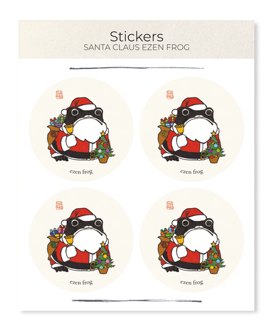 Ezen Designs - Santa Claus Ezen Frog - Sticker Set