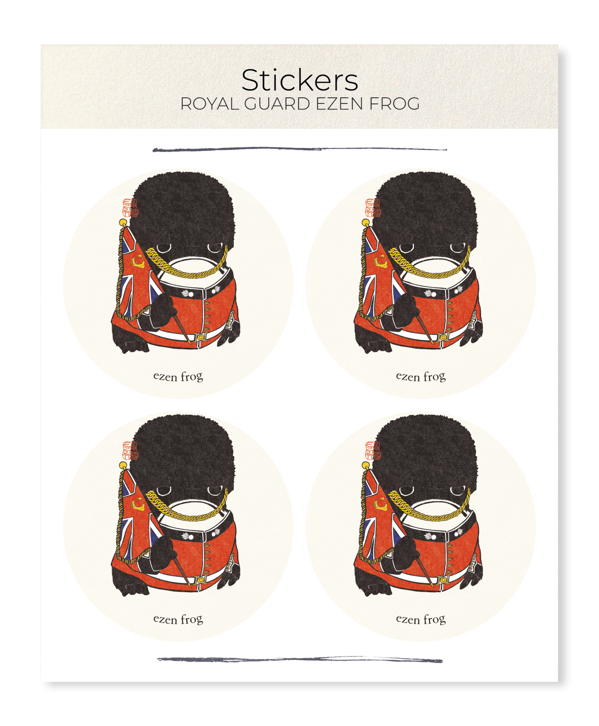 Ezen Designs - Royal Guard Ezen Frog - Sticker Set