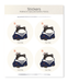 Ezen Designs - French Sailor Ezen Frog - Sticker Set