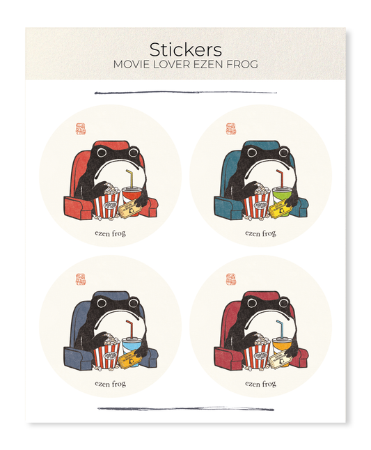 Ezen Designs - Movie Lover Ezen Frog - Sticker Set