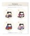 Ezen Designs - Korean Hanbok Ezen Frog - Sticker Set