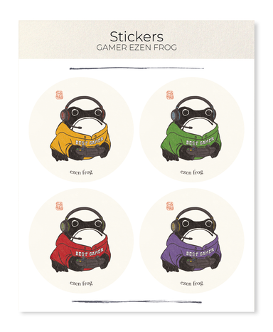 Ezen Designs - Gamer Ezen Frog - Sticker Set