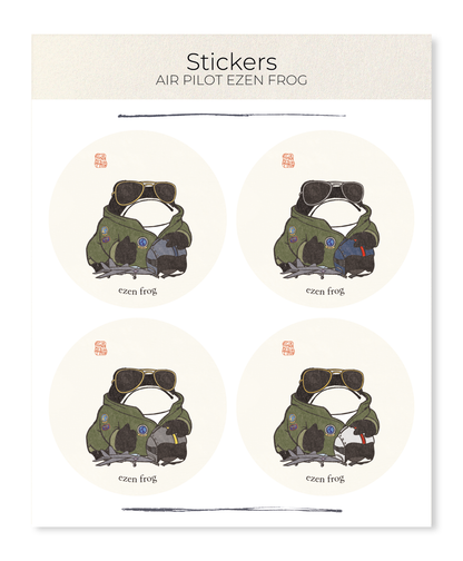 Ezen Designs - Air Pilot Ezen Frog - Sticker Set