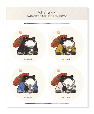 Ezen Designs - Japanese Male Ezen Frog - Sticker Set