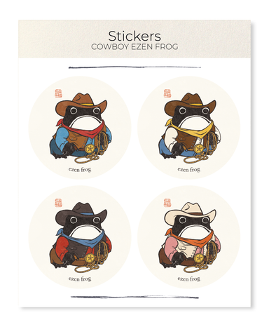 Ezen Designs - Cowboy Ezen Frog - Sticker Set