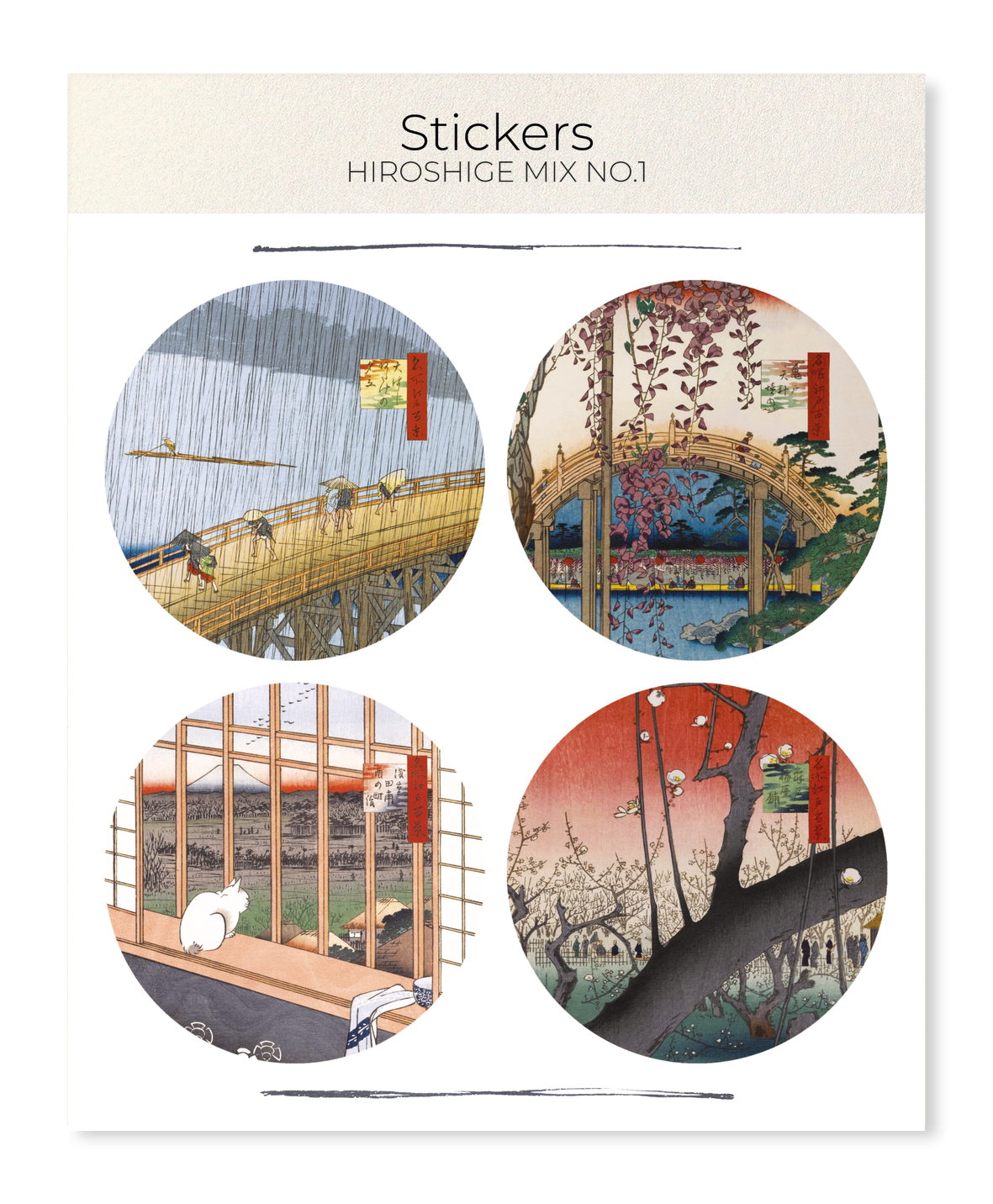 Ezen Designs - HIROSHIGE MIX NO.1 - Sticker Set