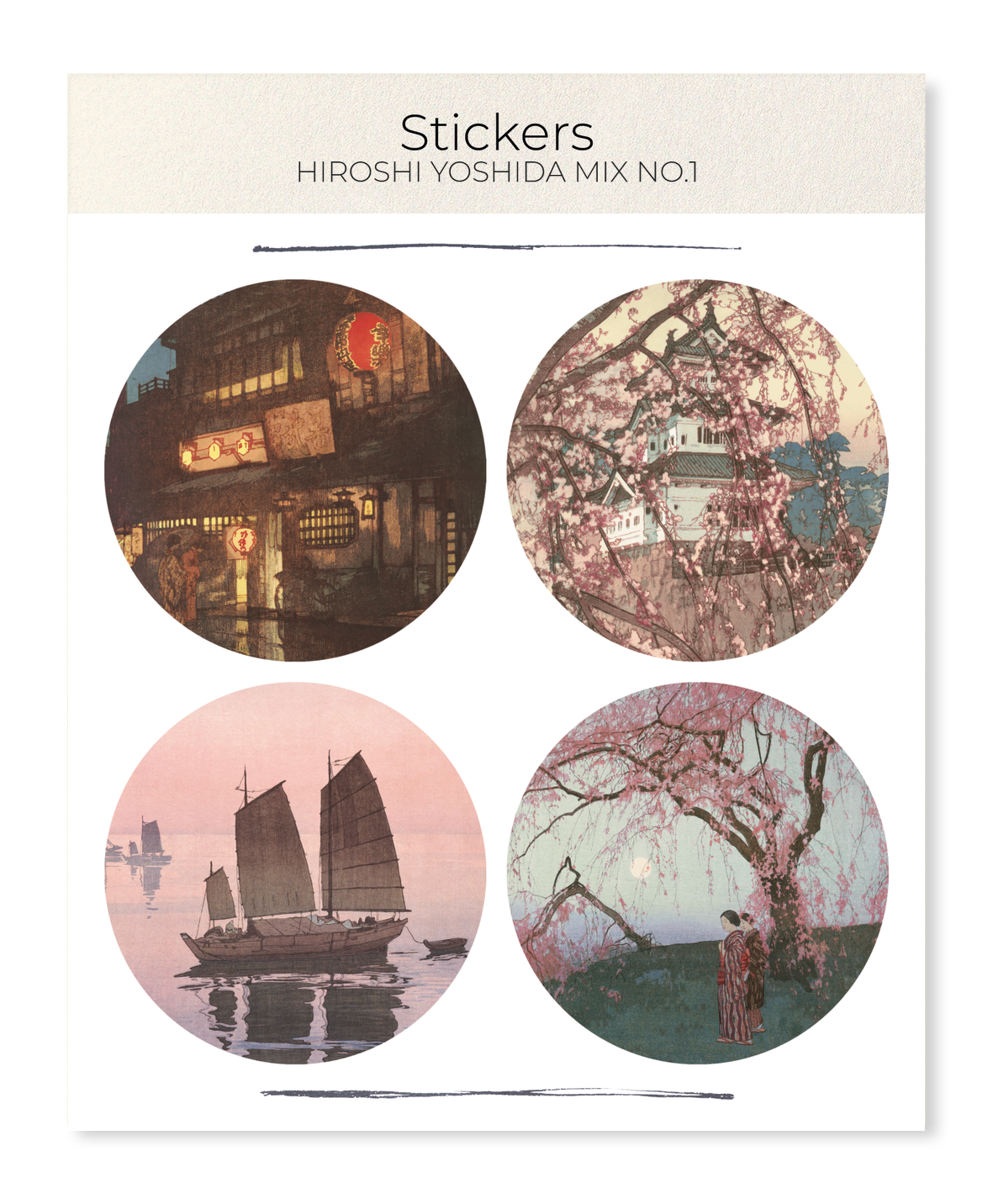 Ezen Designs - HIROSHI YOSHIDA MIX NO.1 - Sticker Set