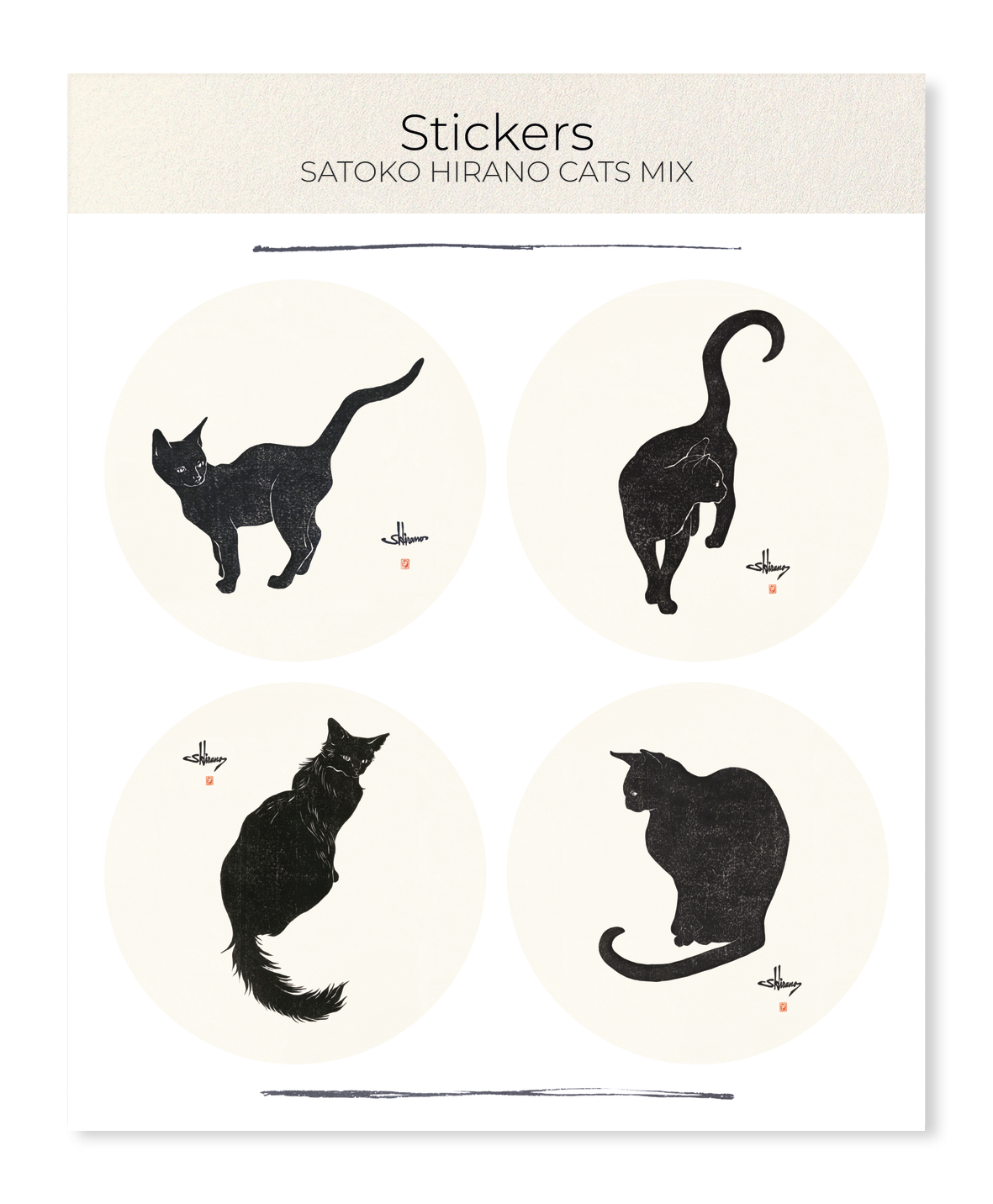 Ezen Designs - SATOKO HIRANO CATS MIX - Sticker Set