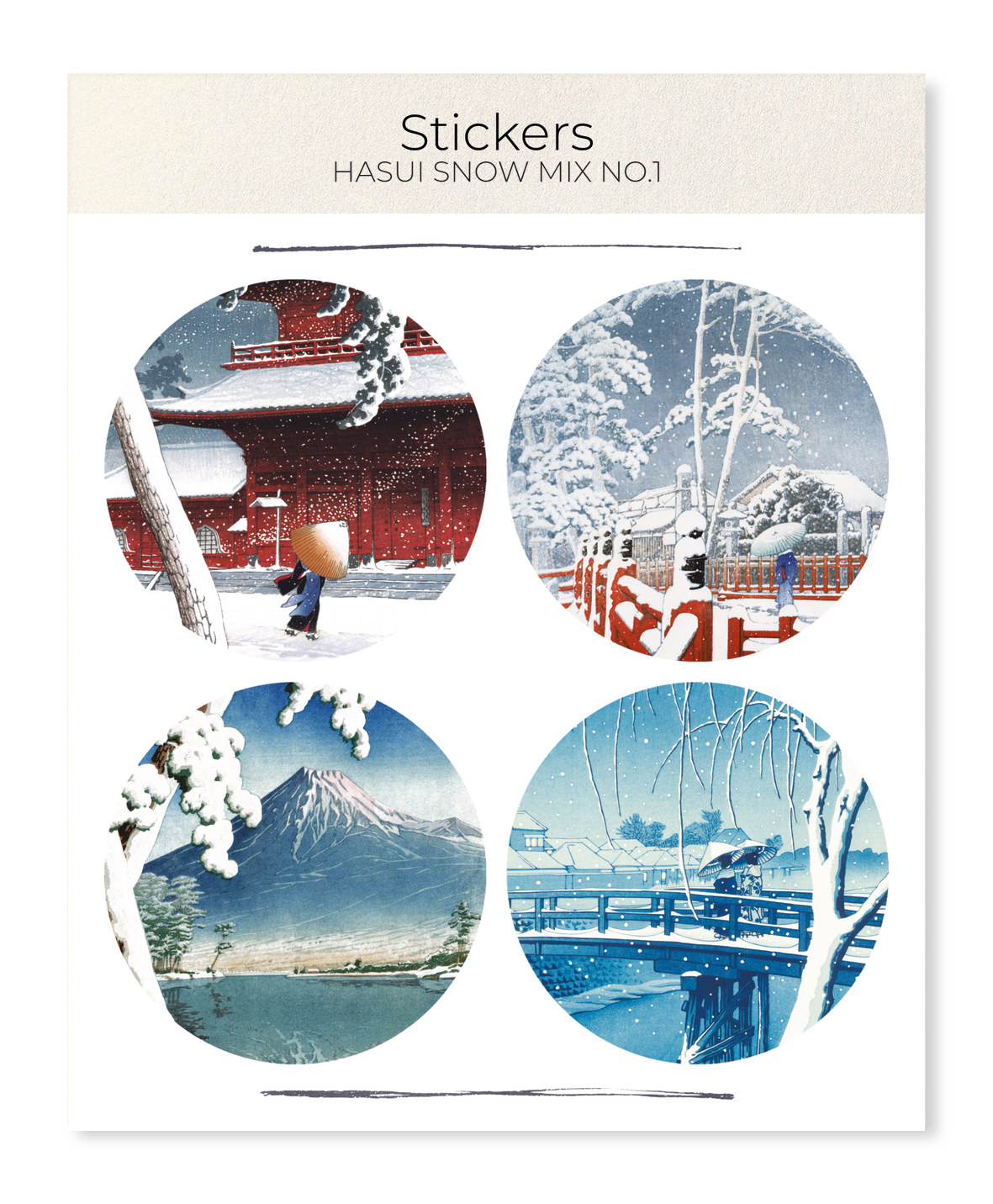 Ezen Designs - HASUI SNOW MIX NO.1 - Sticker Set