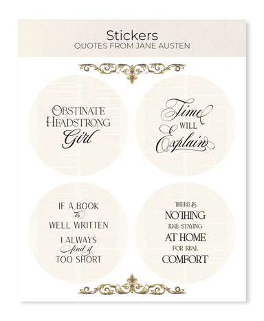 Ezen Designs - Quotes from Jane Austen - Sticker Set