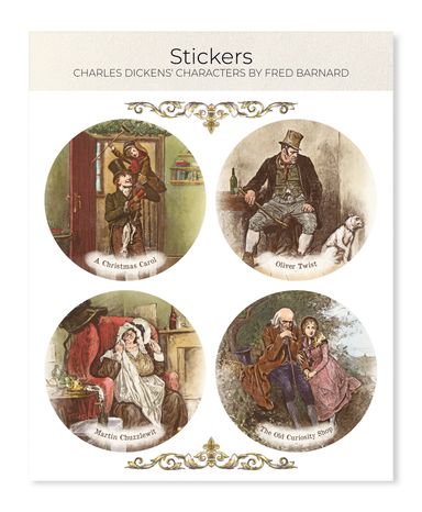 Ezen Designs - Charles Dickens' characters by Fred Barnard - Sticker Set