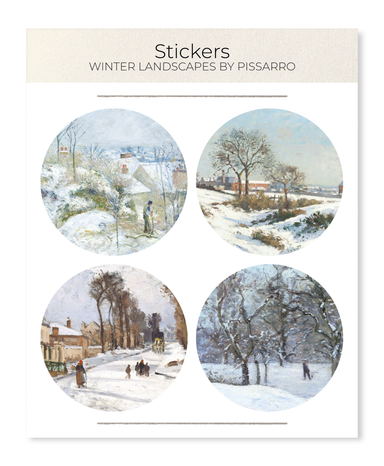 Ezen Designs - Winter Landscapes by Pissarro - Sticker Set