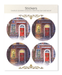 Ezen Designs - CHARLES DICKENS MUSEUM CHRISTMAS DAY AND NIGHT - Sticker Set