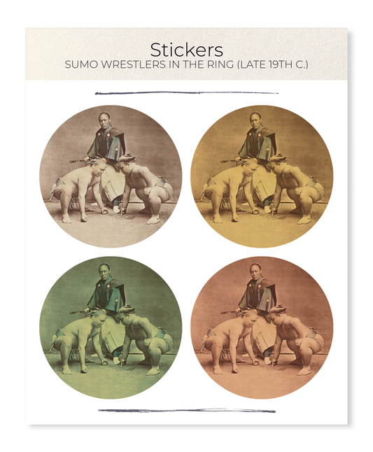 Ezen Designs - Sumo Wrestlers in the Ring (Late 19th C.) - Sticker Set