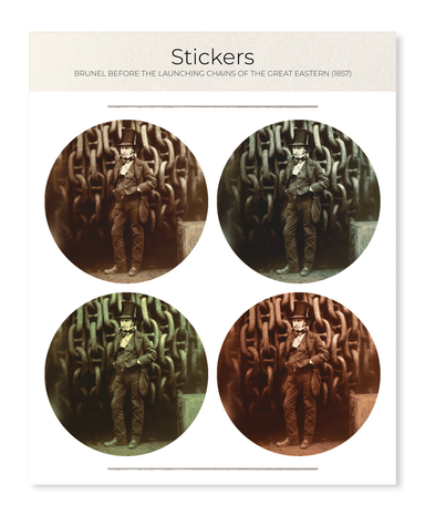 Ezen Designs - Brunel before the Launching Chains of the Great Eastern (1857) - Sticker Set