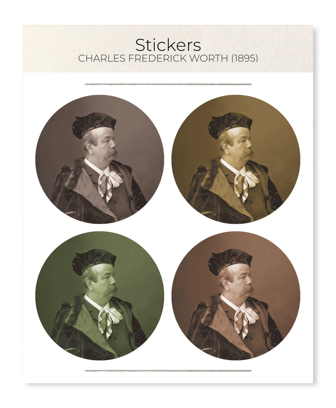 Ezen Designs - Charles Frederick Worth (1895) - Sticker Set