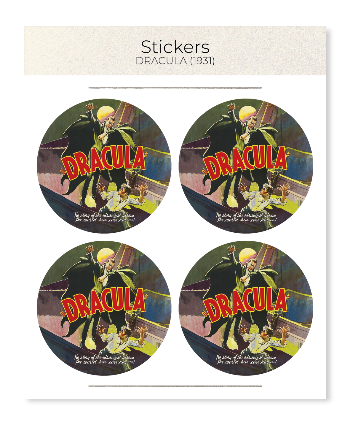 Ezen Designs - Dracula (1931) - Sticker Set