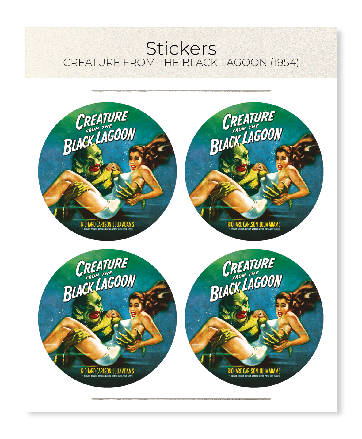 Ezen Designs - Creature from the black lagoon (1954) - Sticker Set