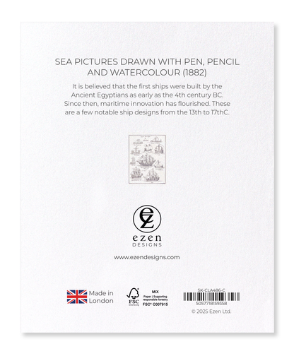 Ezen Designs - Sea Pictures Drawn with Pen, Pencil and Watercolour (1882) - Sticker Set