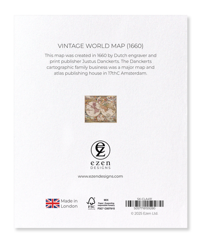 Ezen Designs - Vintage World Map (1660) - Sticker Set