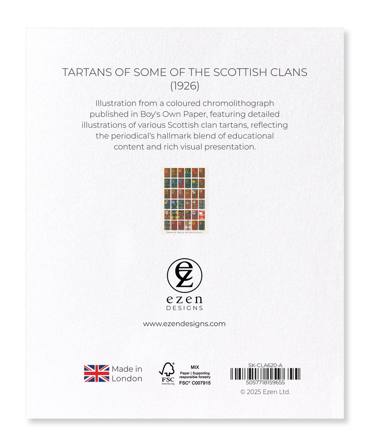 Ezen Designs - Tartans of Some of the Scottish Clans (1926) - Sticker Set