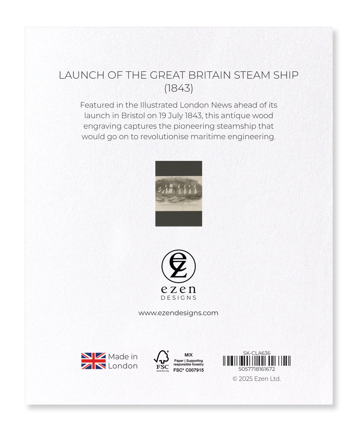 Ezen Designs - Launch of The Great Britain Steam Ship (1843) - Sticker Set