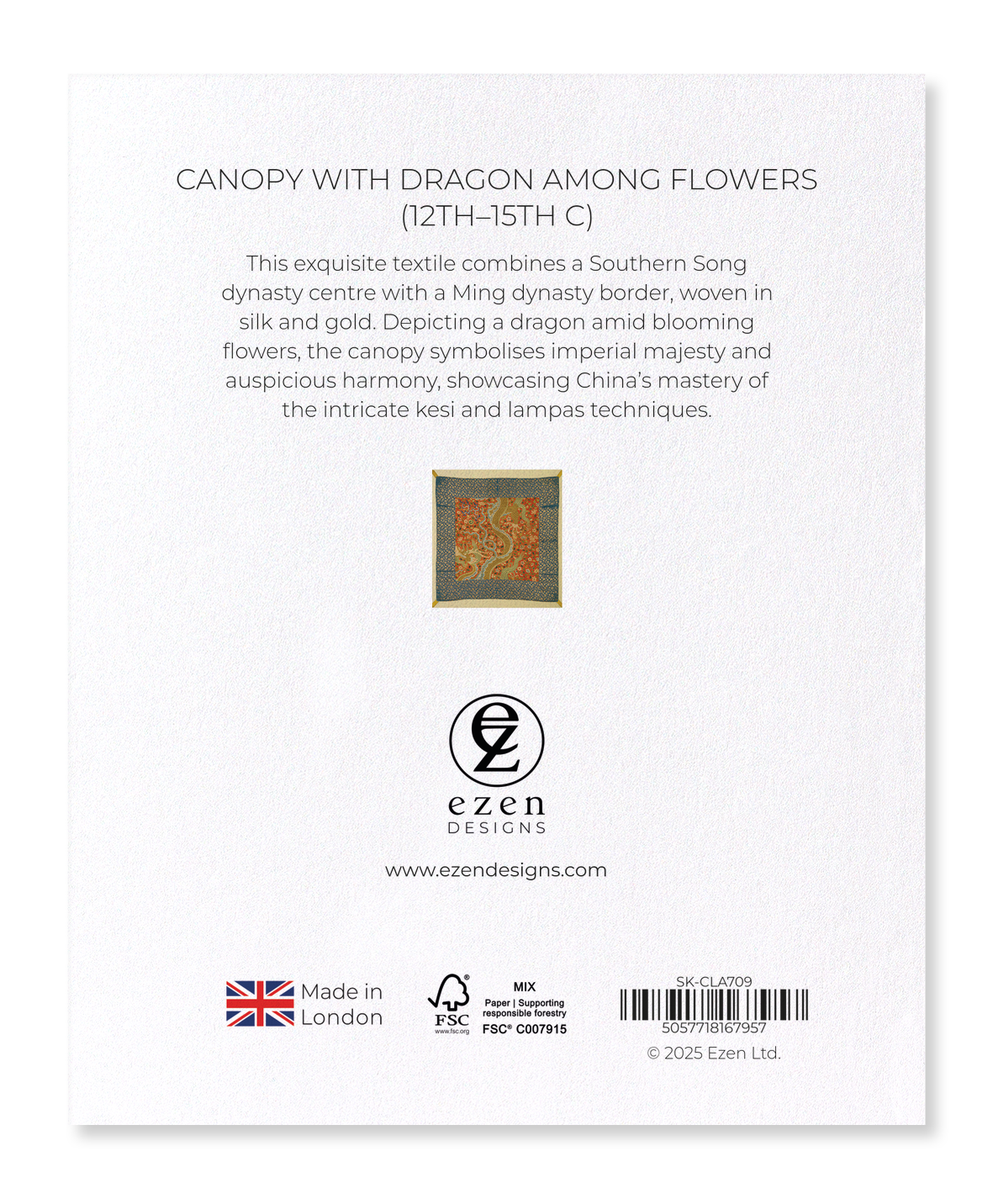Ezen Designs - Canopy with Dragon among Flowers (12th–15th C) - Sticker Set