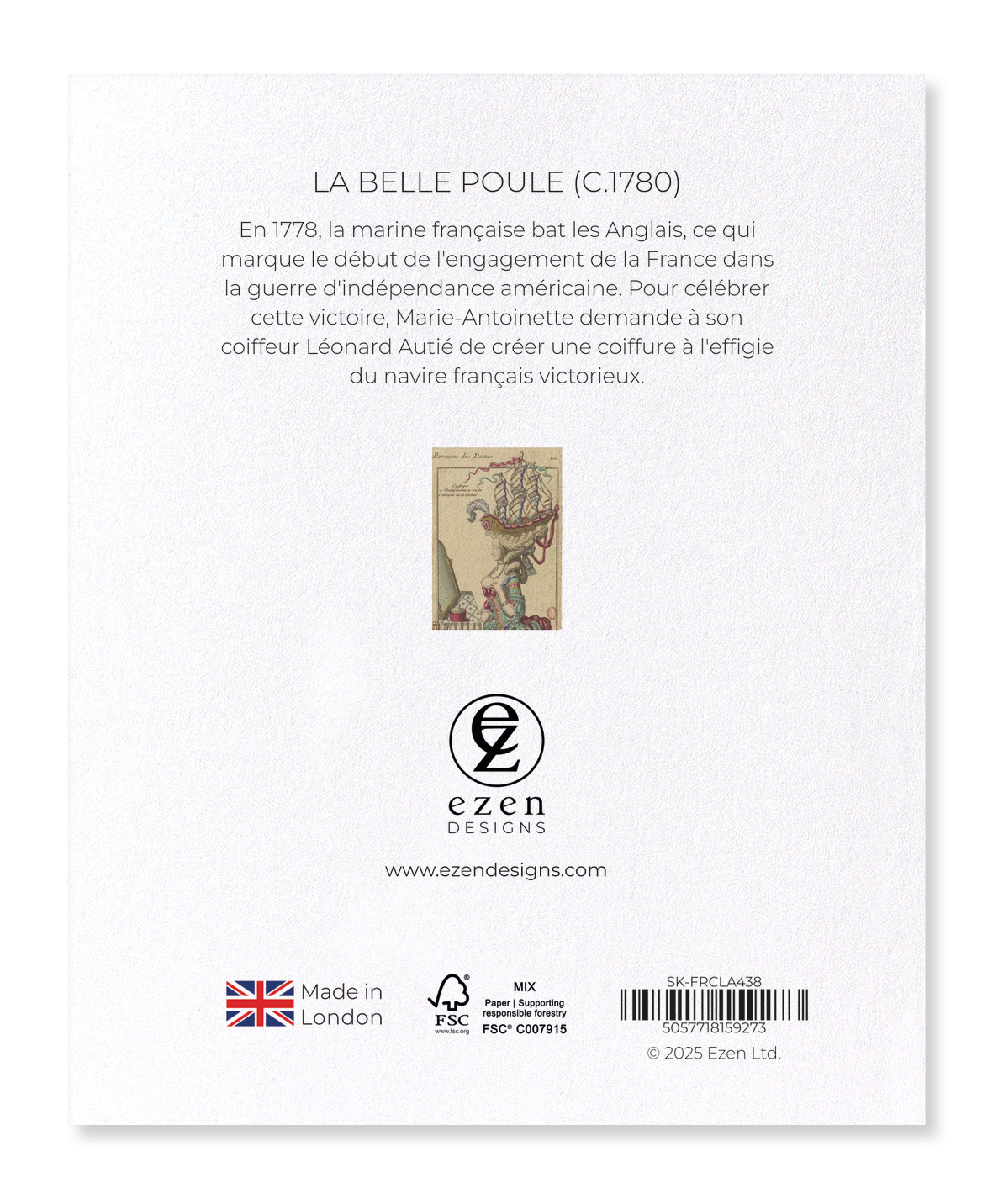 Ezen Designs - LA BELLE POULE (C.1780) - Sticker Set