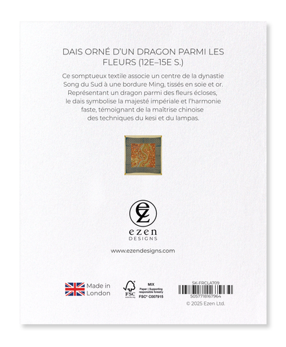 Ezen Designs - Dais orné d’un dragon parmi les fleurs (12e–15e s.) - Sticker Set