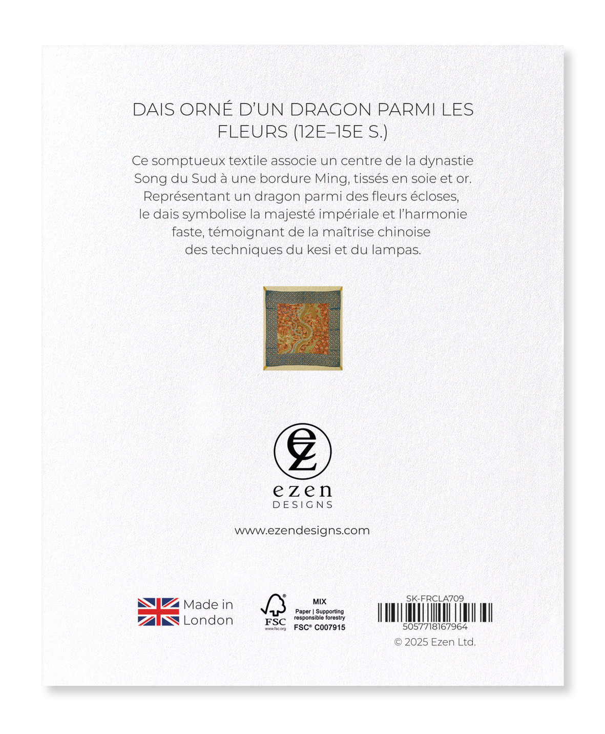 Ezen Designs - Dais orné d’un dragon parmi les fleurs (12e–15e s.) - Sticker Set