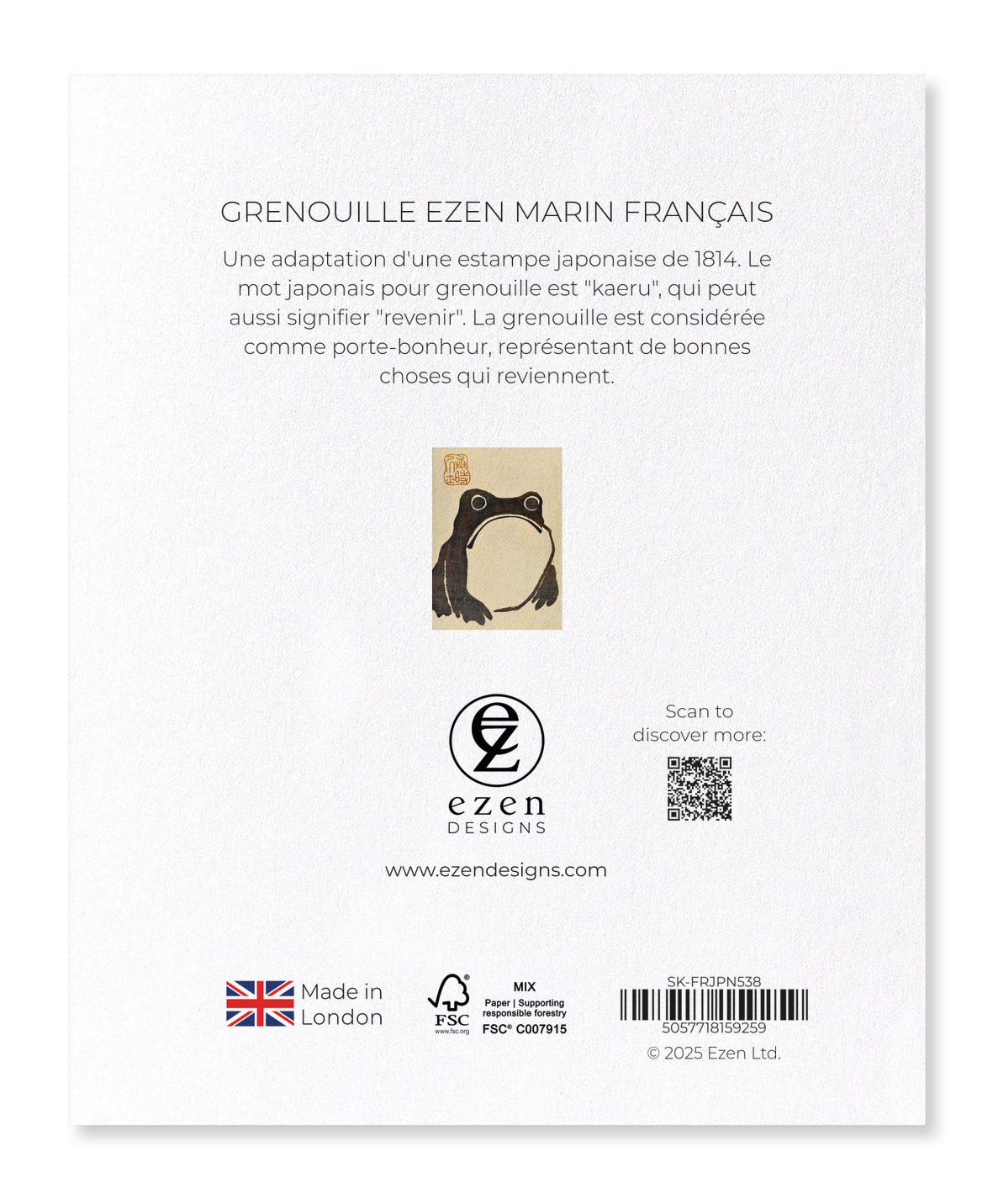 Ezen Designs - GRENOUILLE EZEN Marin français - Sticker Set