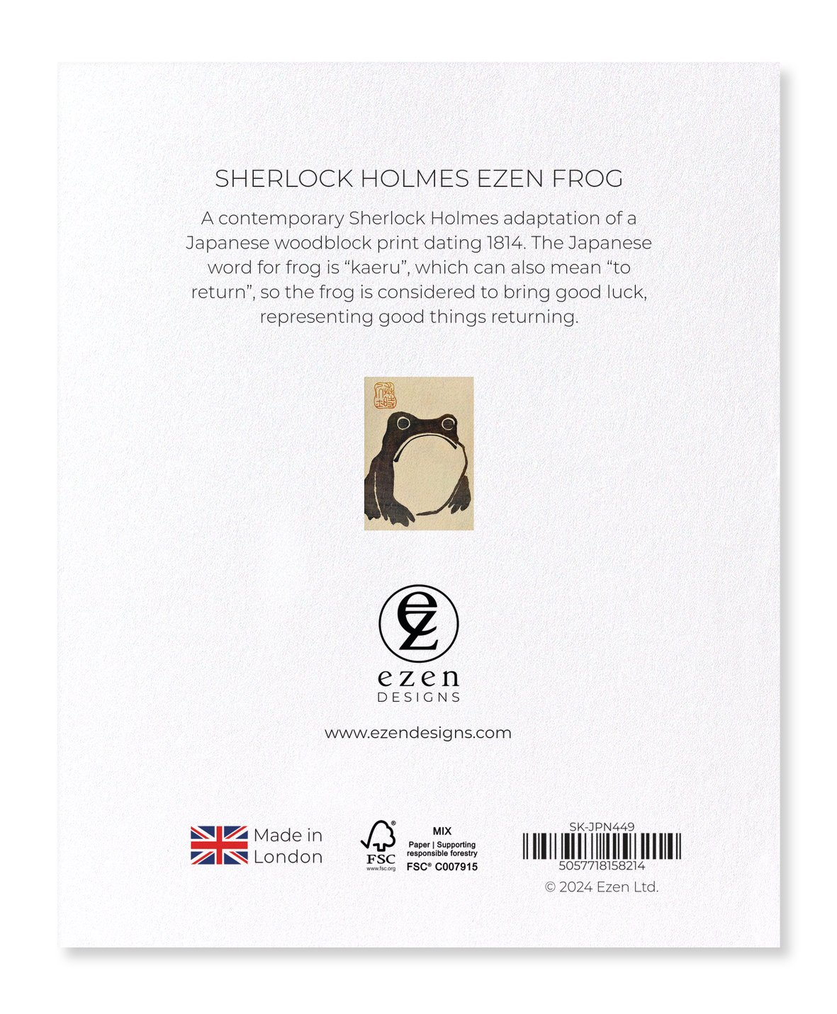 Ezen Designs - Sherlock Holmes Ezen Frog - Sticker Set
